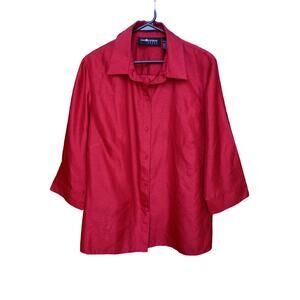 Sag Harbor Red Woman's Blouse Size 16W